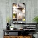 image 3 of HOMCOM Modern Square Wall Mirror with Storage Shelf, 86  53 Mirrors for Living Room, Bedroom, Black