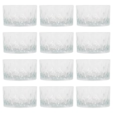 LAV Odin Glass Serving Bowls - 9.5cm - Pack of 12 | Clear | Clear