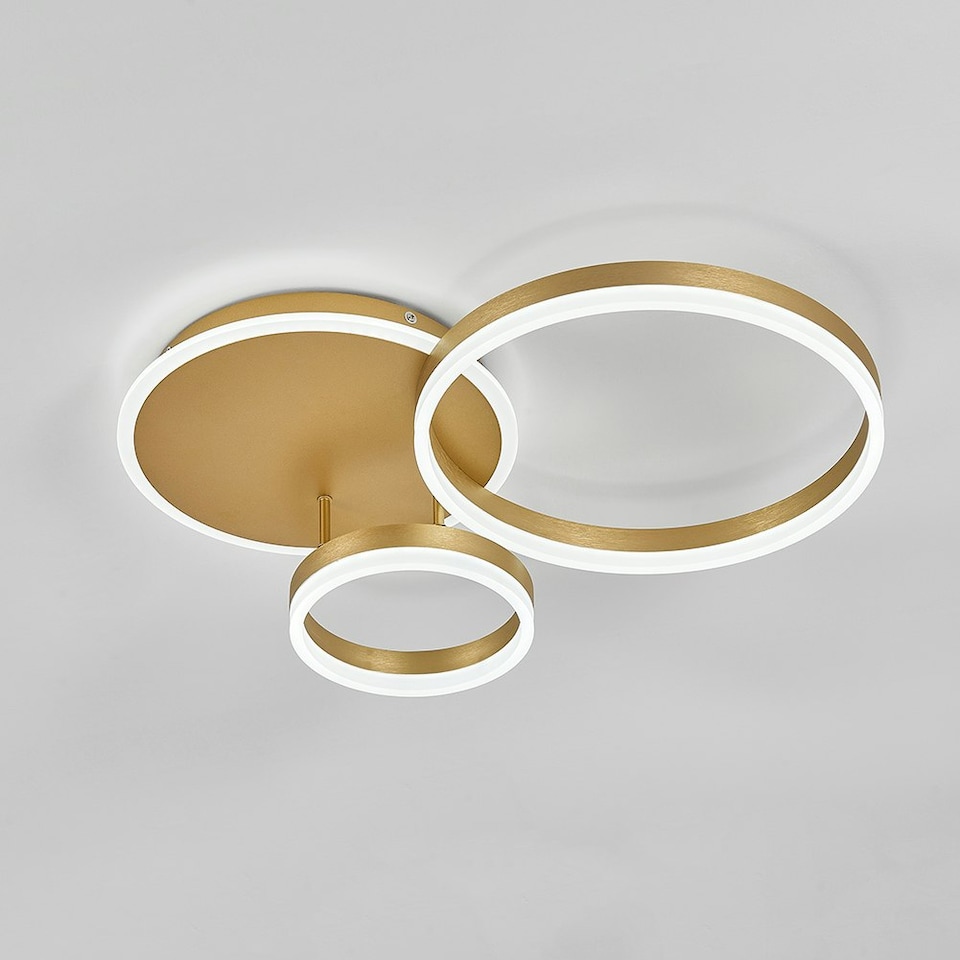 image 1 of Living and Home Golden Loops LED Ceiling Light