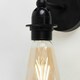 image 1 of ValueLights Cambourne Black Indoor Wall Light and E27 Pear LED 4W Warm White 2700K Bulb
