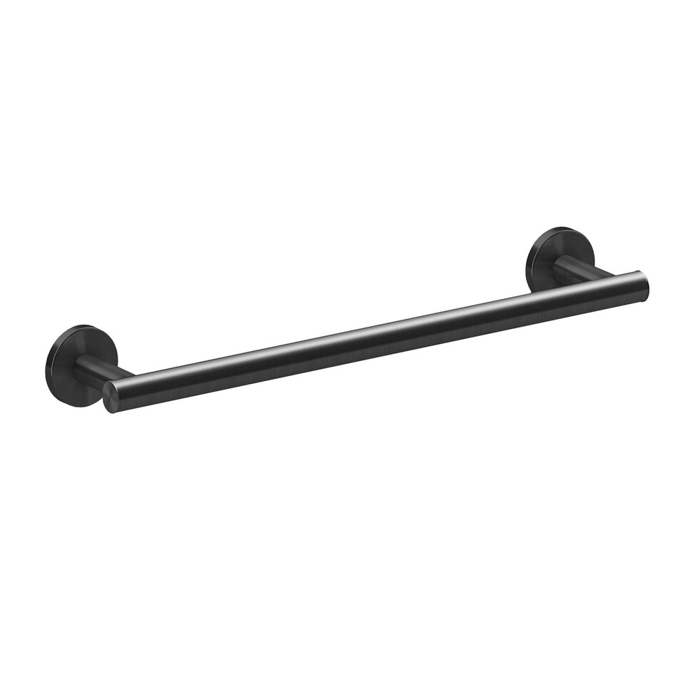 image 1 of Cosmic Wall Mounted Towel Rack with Brushed Black PVD Finish for Bathroom 45 cm
