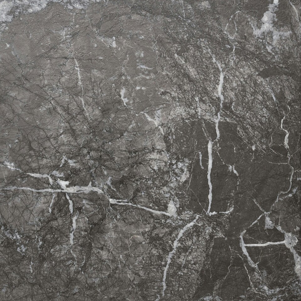 NOVECRAFTO Self Adhesive Vinyl Floor Tiles - 12x12 in (30.5x30.5cm) - Waterproof 1.5mm Thick Peel & Stick Flooring - Luxe Marble Effect for Kitchen Black | 3.72 sqm