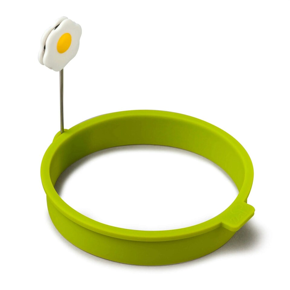 image 1 of Zeal Silicone Egg Ring Cooker, Lime Green