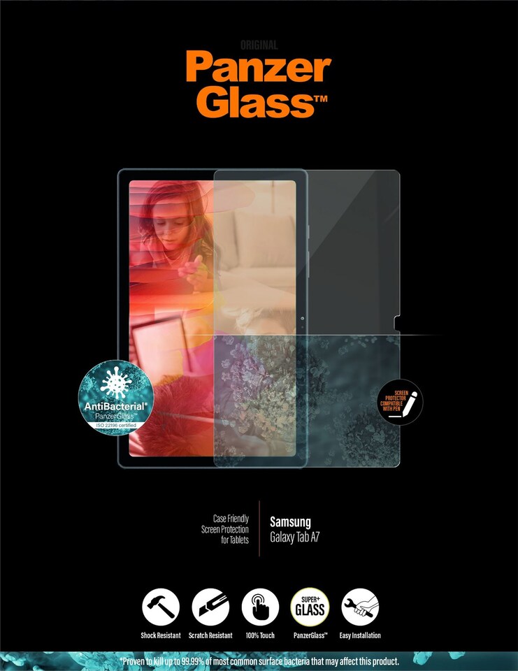 image 1 of Panzer Glass Case Friendly Screen Protector for Samsung Galaxy Tab A7 - 7244