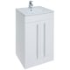 image 1 of 2-Door Floor Bathroom Standing Vanity Unit with Mid Depth Ceramic Basin 500mm Wide - White  - Brassware Not Included | White | White | 1