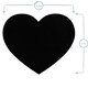 image 3 of Nicola Spring Heart Glass Storage Jar Labels - 6.5 x 5cm - Black - Pack of 6