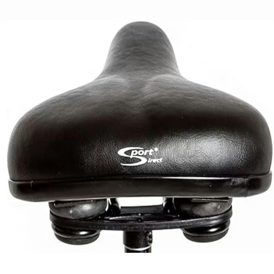 image 1 of Sport Direct Unisex Large Gel Black Bike Saddle With Steel Rails