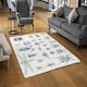 image 2 of big set of insects bugs beetles and bees many species in vintage old hand drawn style (Rug) Multi | S