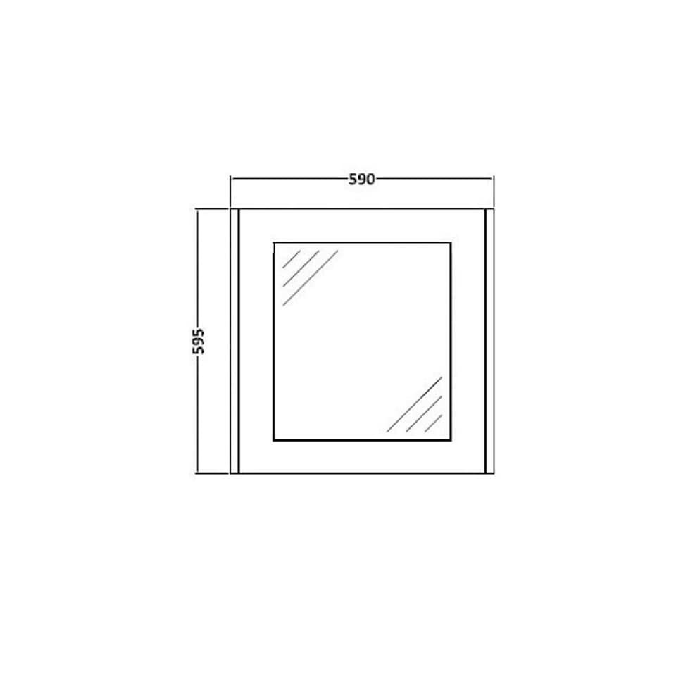 image 1 of Bathroom Mirror Cabinet 600mm Wide - White - (Aberdeen) | White | White | 1