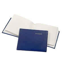 100 Pages Navy Blue Autograph Book - School Leavers Signature, End of Term Memory Book | Blue | Navy Blue