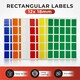 image 7 of Pack of 125 Red 12x18mm Rectangular Labels - Adhesive Stickers
