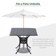 image 4 of Outsunny Square Aluminium Outdoor Garden Dining Table with Hole
