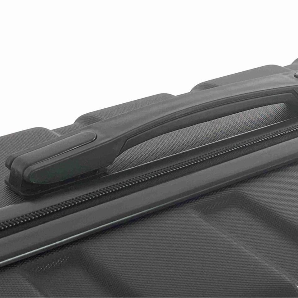 image 1 of Oypla 20", 24", 28" 3pc Hard Shell ABS Luggage Suitcase Set with TSA Lock and 4 Spinner Wheels Black