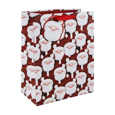 Pack of 12 Santa Repeat Large Christmas Gift Bags