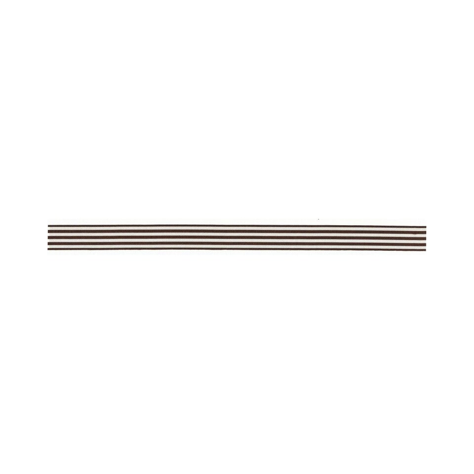 Berisfords 4003 Brown 25mm Stripes Ribbon (Value Roll) for Dressmaking - per 25 metre roll