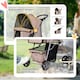 image 10 of PawHut Pet Stroller Carrier Foldable Deluxe Jogger Walk Travel Dog Cat Brown