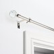 image 2 of OHS Crystal Ball Finial Metallic Silver Curtain Pole Extendable Rod | Silver