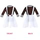 image 3 of Chocolate Factory Worker Costume - Wig, Face Paint & Gloves Brown | XL
