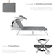 image 3 of Sun Lounger - foldable, adjustable sunshade and 4-step backrest | Grey | grey | 1