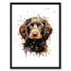 image 1 of Cockapoo Dog Lovers Gift Watercolour Pet Portrait Black Framed Wall Art Print A4