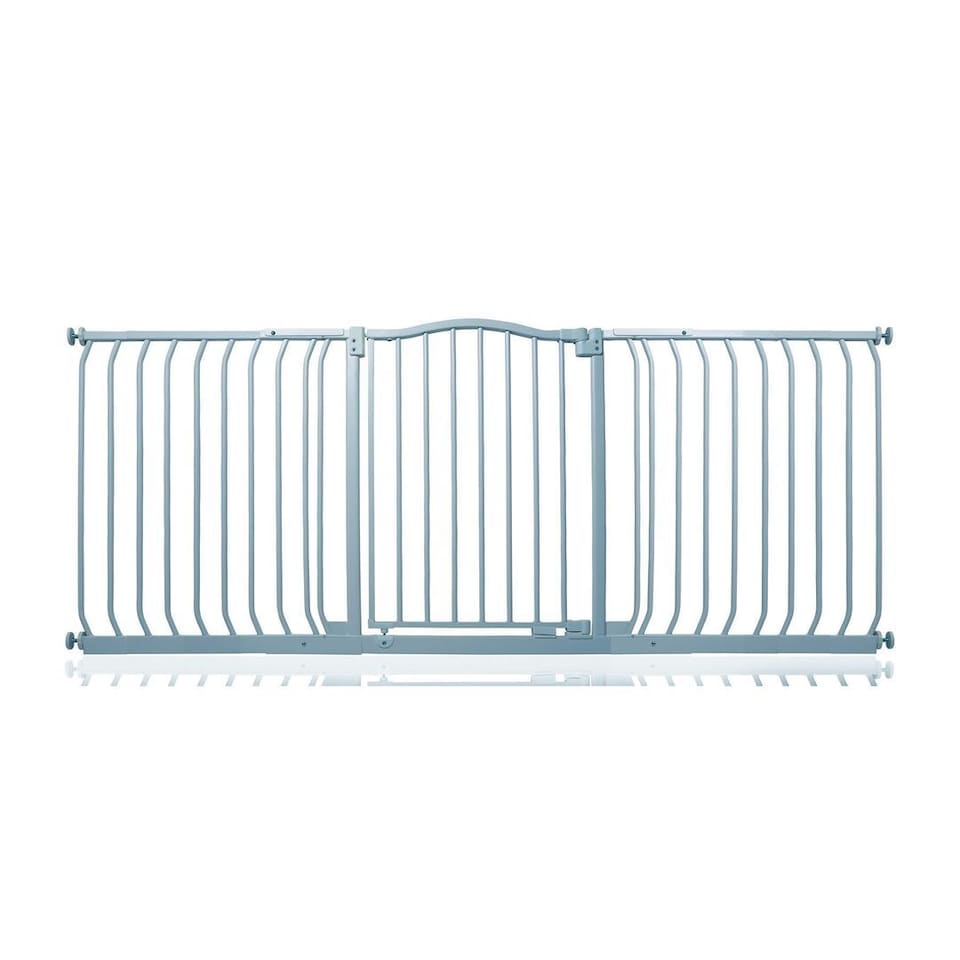 image 1 of Safetots Curved Top Safety Gate, 179cm - 188cm, Matt Grey, Pressure Fit Stair Gate, Baby Gate for Doors Hallways and Spaces, Safety Barrier, Easy Installation