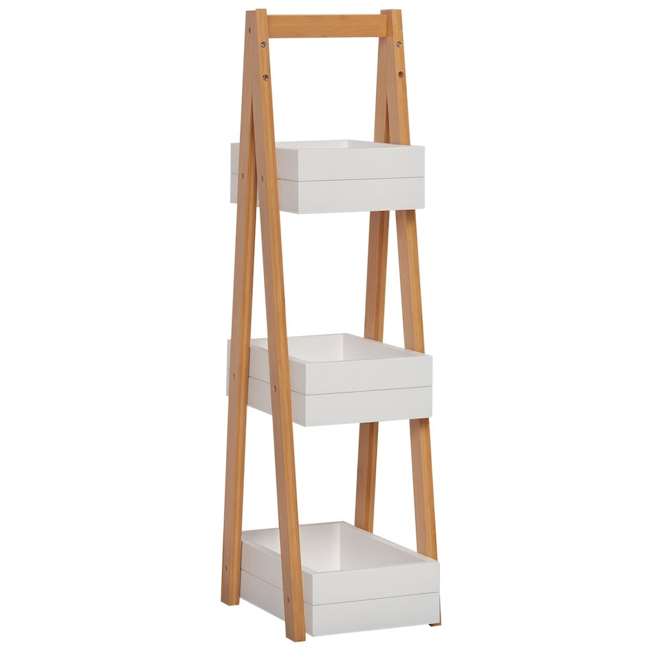 image 1 of HOMCOM 3 Tier Bathroom Shower Caddy Freestanding Rack Storage Unit Shelf Organiser