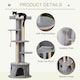 image 2 of PawHut Multi-level Cat Tree Tower with Condo Scratching Post, 150cm, Grey