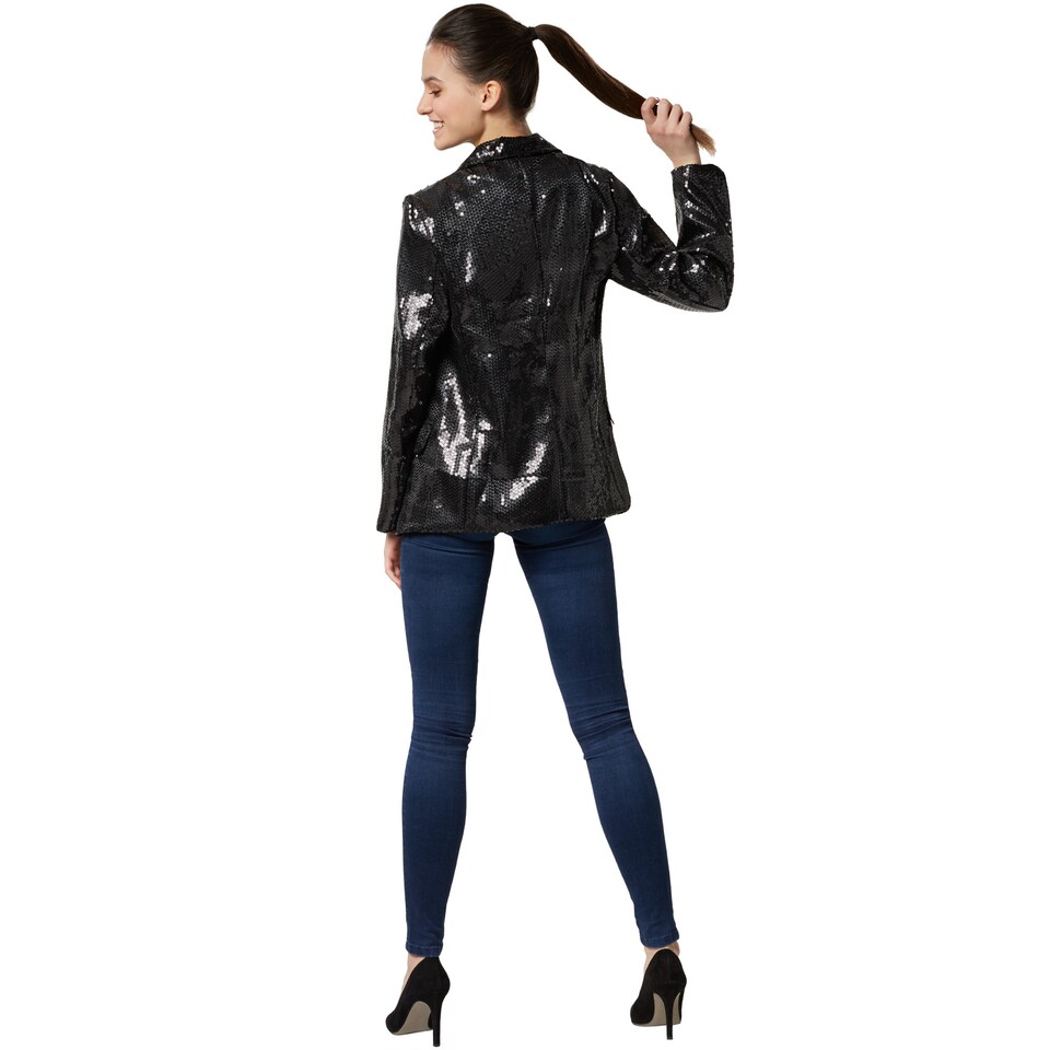 image 1 of Womens sequin jacket | Black | black | 1
