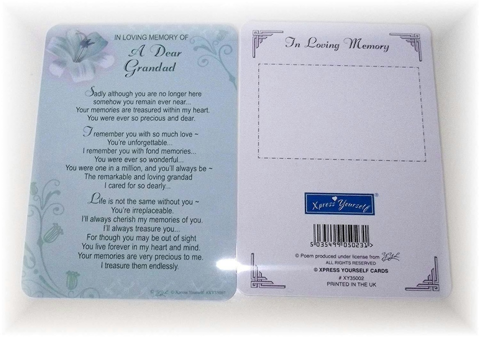 image 1 of Grave Card In Loving Memory Of A Dear Grandad