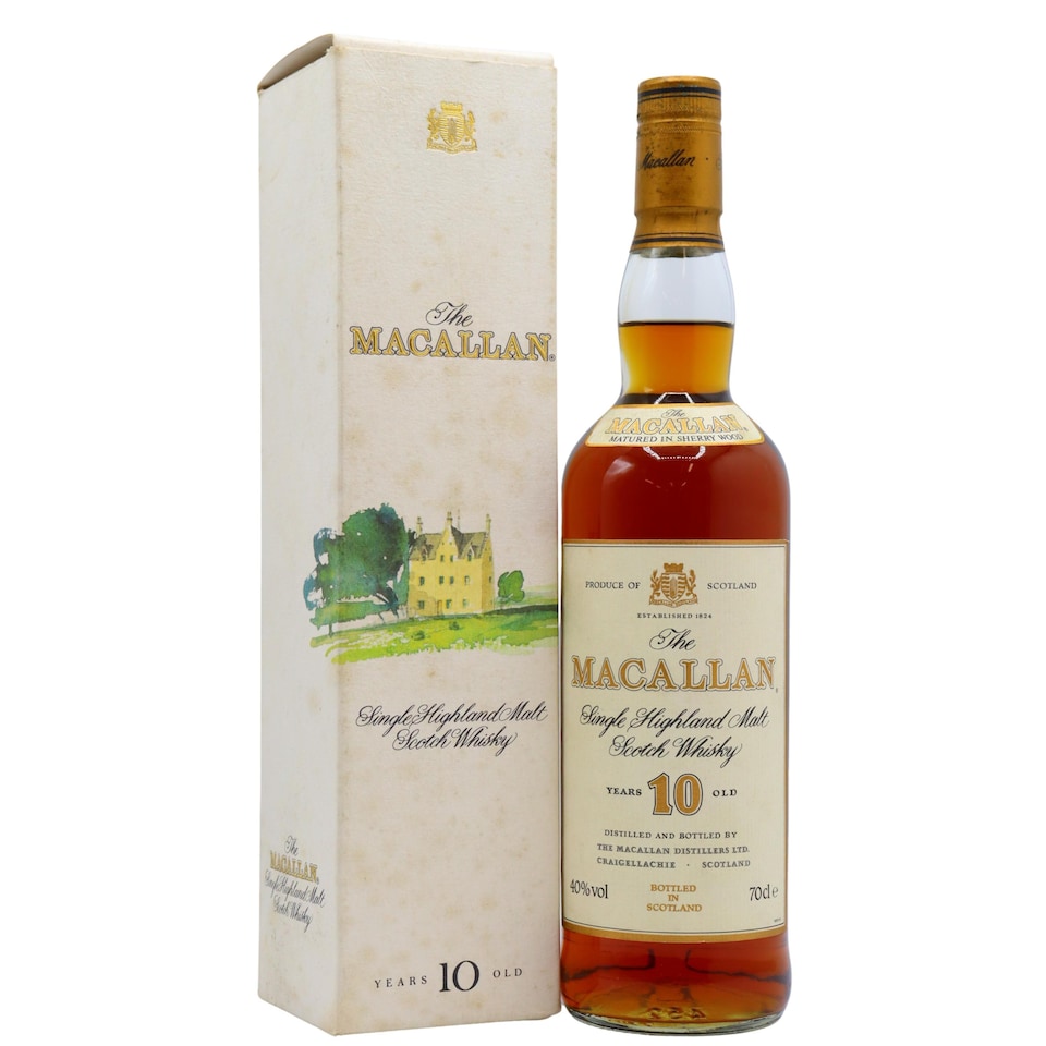 Macallan - Single Highland Malt 10 year old Whisky (1990's Bottling)