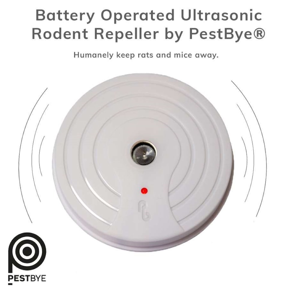 image 1 of Discreet Ceiling Wall Mounted Ultrasonic Rat Mouse Repeller White Loft