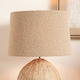 image 2 of 30cm Taupe Boucle Tapered Lampshade Cream