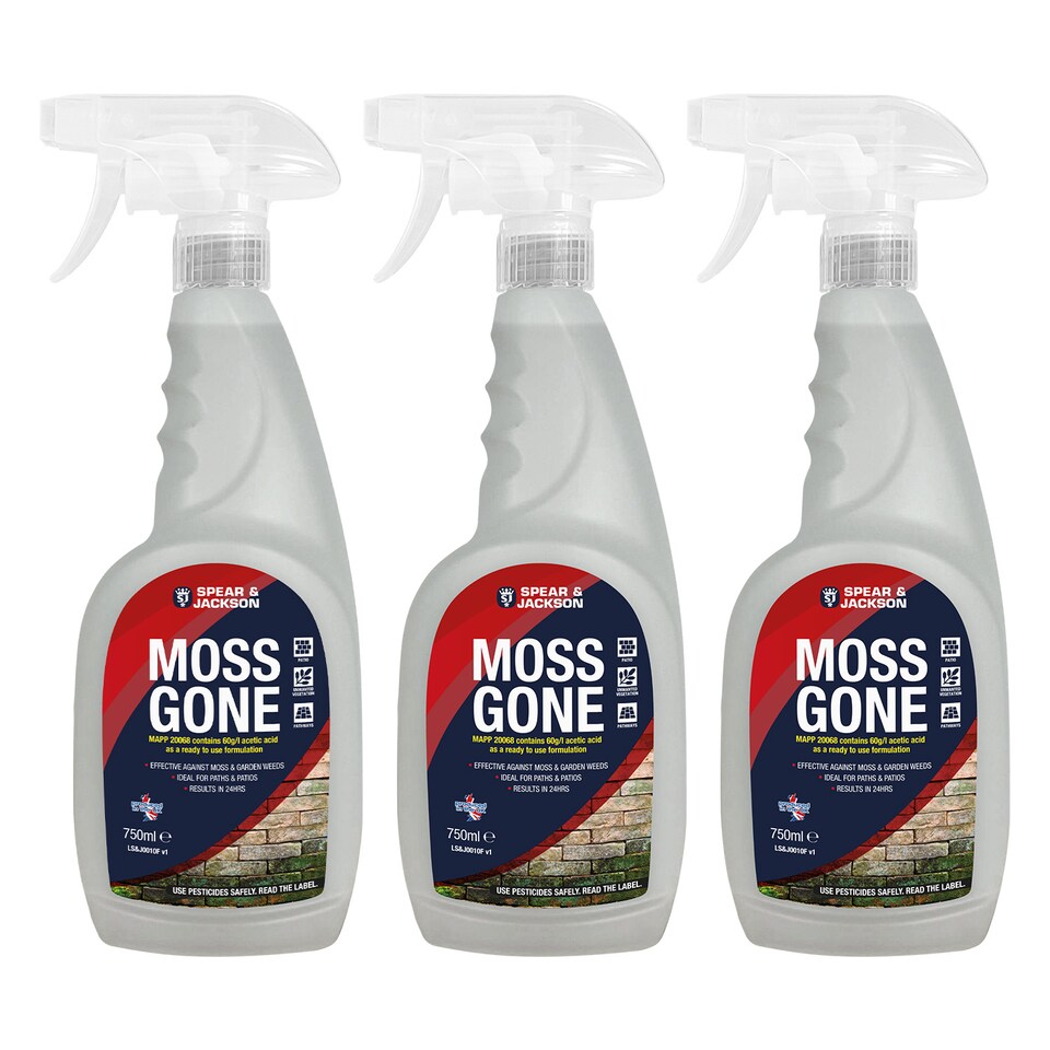 image 1 of Spear & Jackson Moss Gone - Moss Killer 3 x 750ml