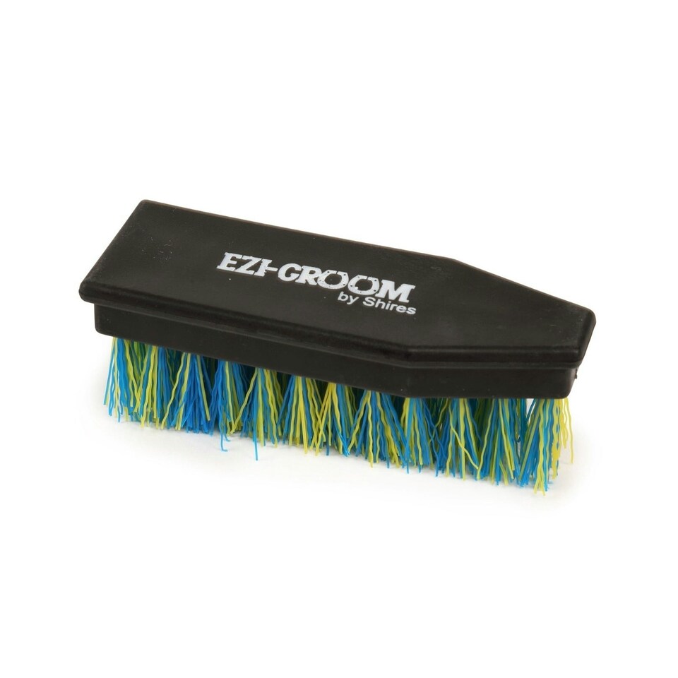 Ezi-Groom Shape Up Horse Hoof Brush - Blue/Yellow - 25mm x 117mm x 40mm