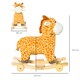 image 7 of HOMCOM 2-IN-1 Kids Plush Ride-On Rocking Gliding Horse Giraffe-shaped Yellow