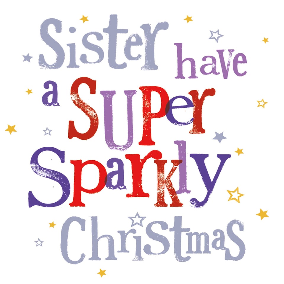 image 1 of Brightside 'Have A Super Sparkly Christmas' Sister Christmas Card