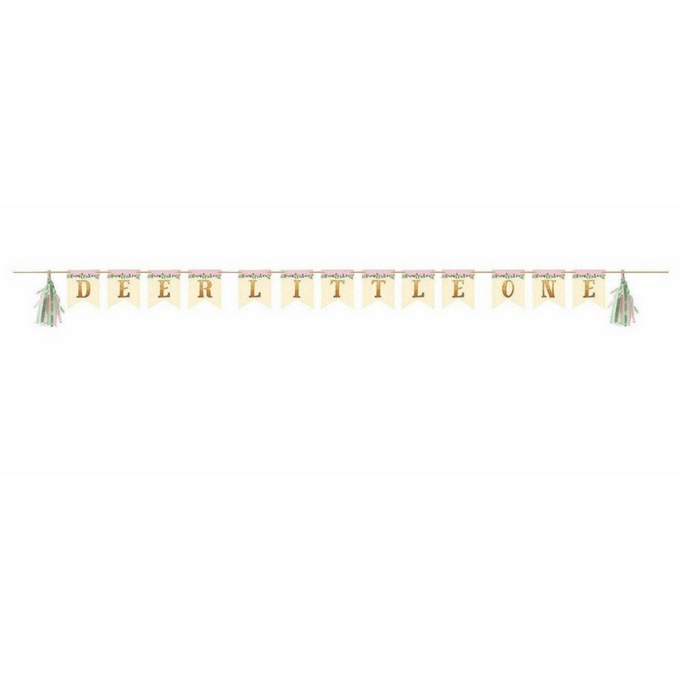 Creative Party Deer Little One Ribbon Tassel Banner - Multicoloured - One Size