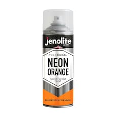 Jenolite Fluorescent Multi-Surface Paint - Neon Orange - 400ml Spray Can - 2-Pack