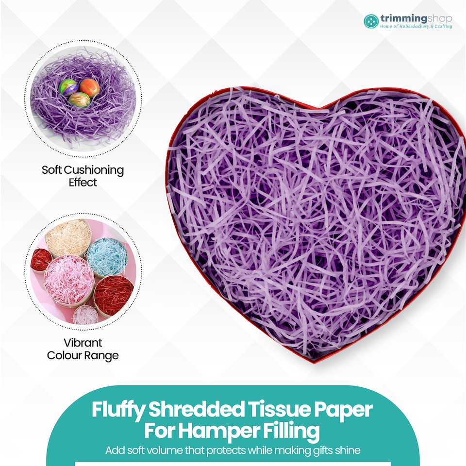 image 1 of Shredded Tissue Paper, Decorative Gift Packaging Hamper Filler - 200G