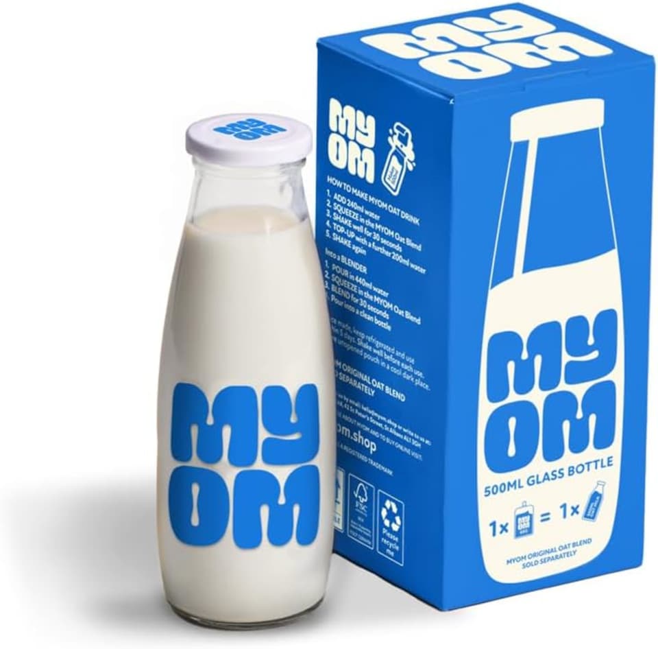 MYOM 500ml Glass Milk Bottle