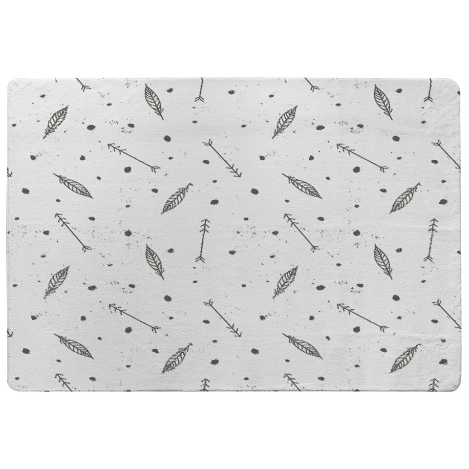 image 1 of feathers and arrows in boho style (Rug) Multi | Large: 140x200cm