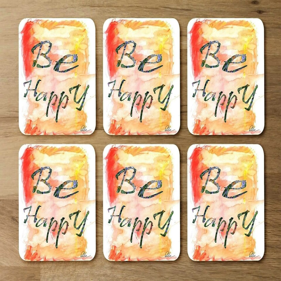 image 1 of Be Happy (Coaster)