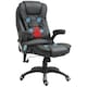 image 1 of HOMCOM Heated Vibrating Massage Office Chair, Reclining, Black