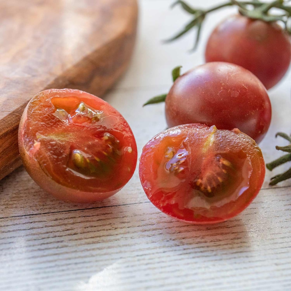 image 1 of Marshalls Garden Tomato Seeds Chocolate Cherry (10 seeds) | Green | Green, Red, Brown