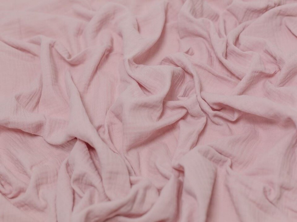 Minerva Core Range Pink Cotton Double Gauze Fabric for Dressmaking, 130cm / 51" Wide - per metre