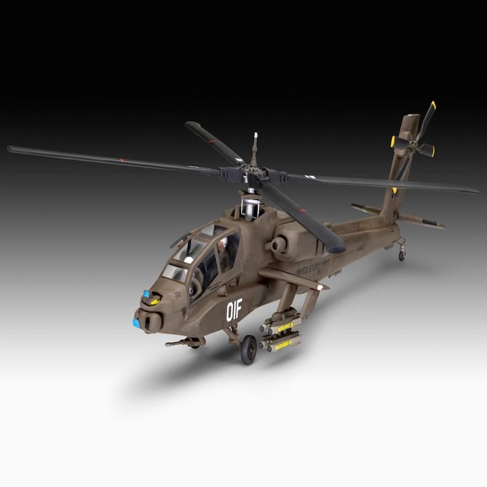 image 1 of Revell US Boeing AH-64A Apache Model Set (1:144 Scale)