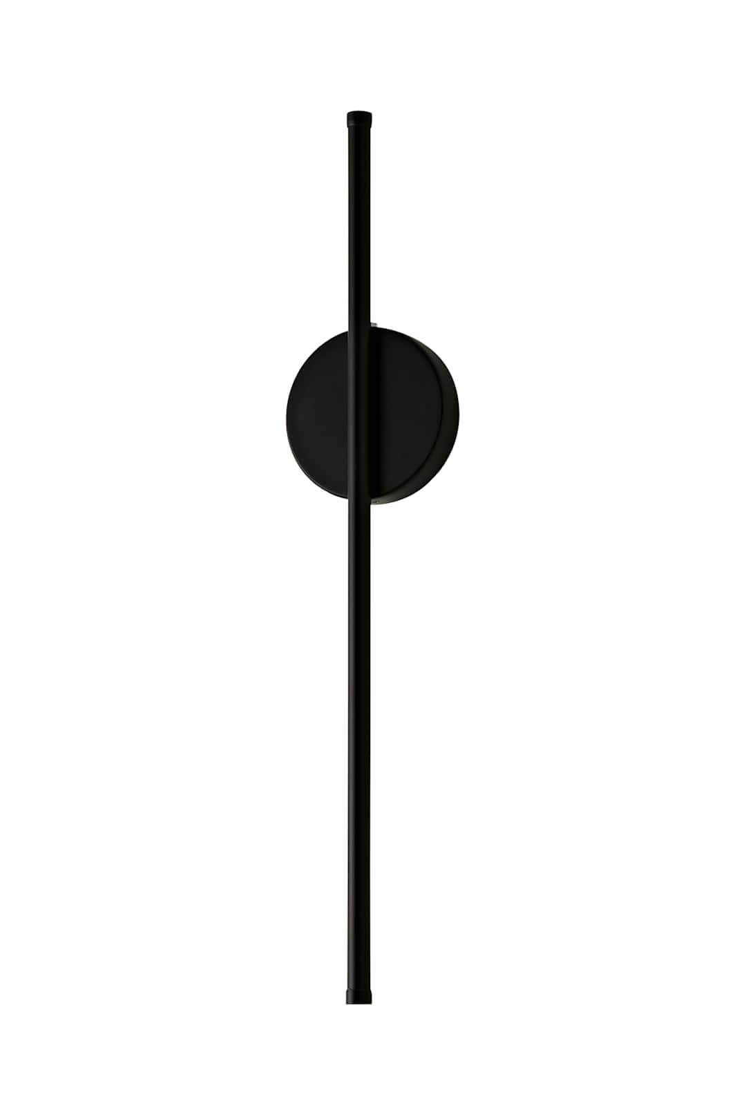 ValueLights Lymm Pillar Rechargeable Slimline Stem LED Wall Light in Black