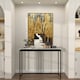image 4 of COSTWAY 120cm Console Table Faux Marble Sofa Side End Table White Black