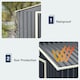 image 4 of COSTWAY 7FT x 4FT Outdoor Storage Shed Tool Utility Storage House Grey