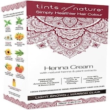 Tints of Nature Light Brown Semi-Permanent Henna Hair Colour, 95% Brown
